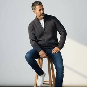 Structure Black Zip Up Sweater